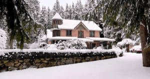 Linwood House grounds in the winter