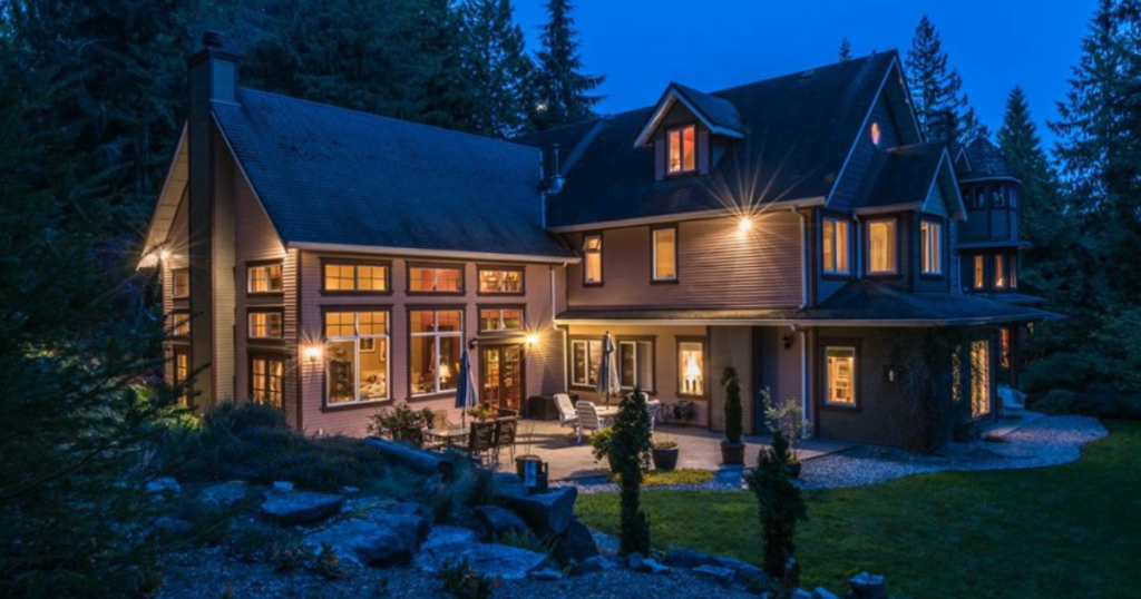 Night View of Linwood house